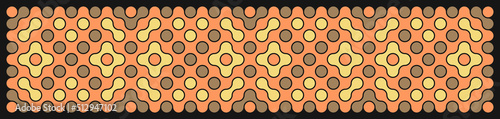 Multicolor truchet tiling connections illustration