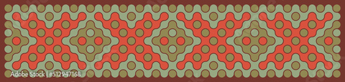 Multicolor truchet tiling connections illustration