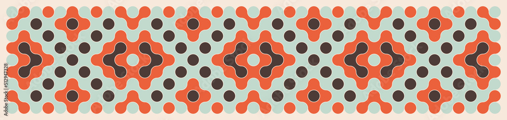 Multicolor truchet tiling connections illustration