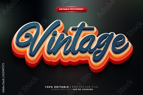 modern trend hype blue 3d logo mock up template Editable text Effect Style