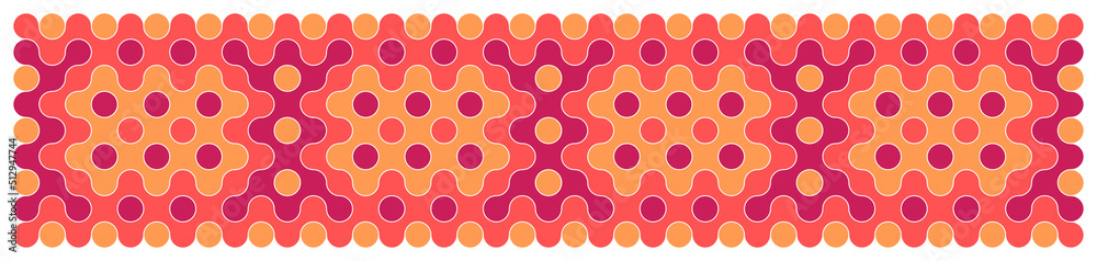 Multicolor truchet tiling connections illustration Multicolor truchet tiling connections illustration