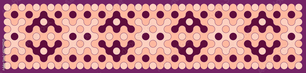 Obraz premium Multicolor truchet tiling connections illustration
