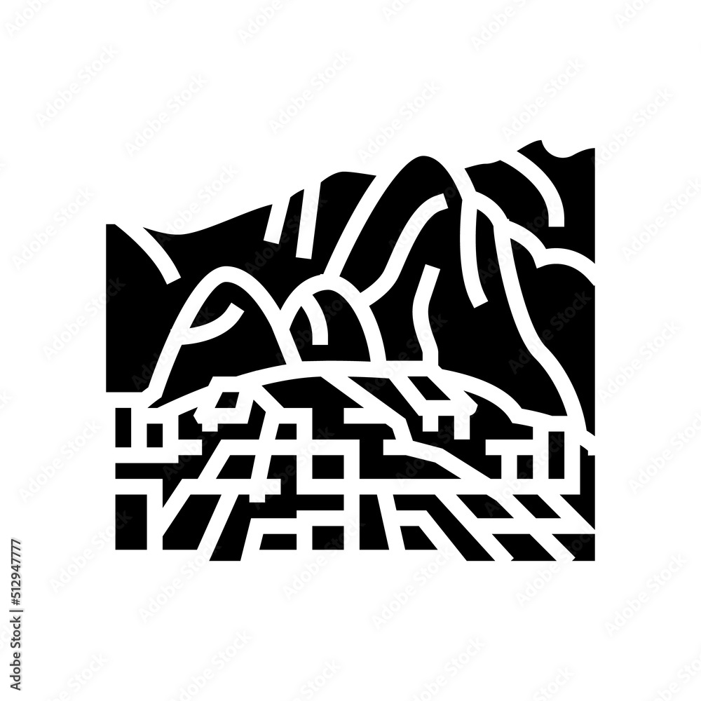 machu picchu glyph icon vector. machu picchu sign. isolated symbol illustration - obrazy, fototapety, plakaty 