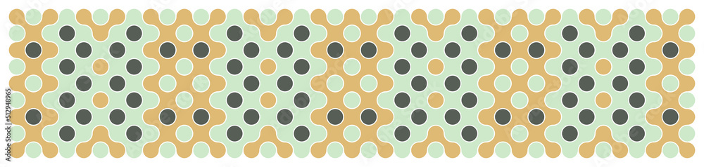 Multicolor truchet tiling connections illustration