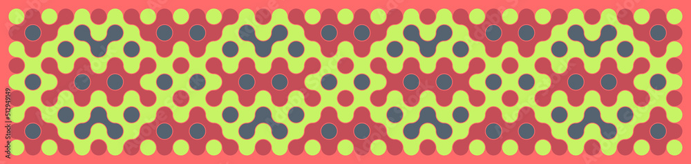 Multicolor truchet tiling connections illustration Multicolor truchet tiling connections illustration