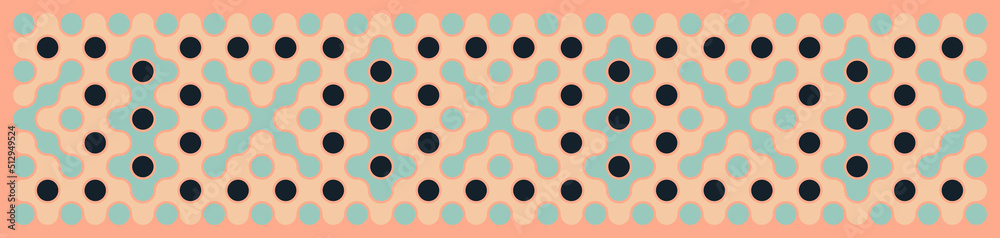 Multicolor truchet tiling connections illustration Multicolor truchet tiling connections illustration