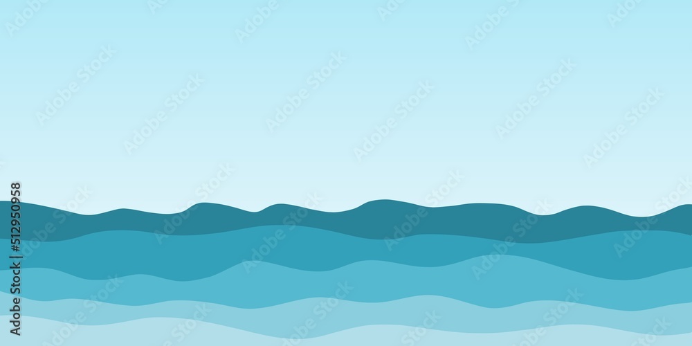 Abstract sea waves vector