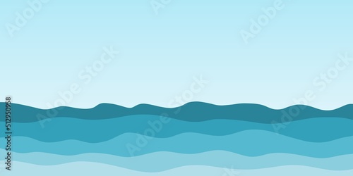 Abstract sea waves vector