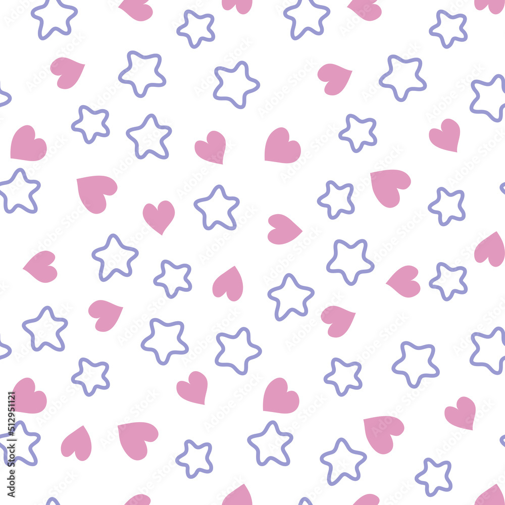 vector star hearts seamless pattern love symbol dream sky wallpaper vector star hearts seamless pattern love symbol dream sky wallpaper