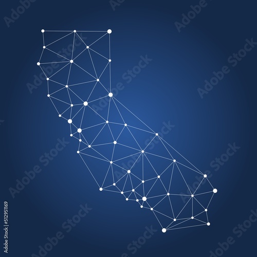 California connected dots map