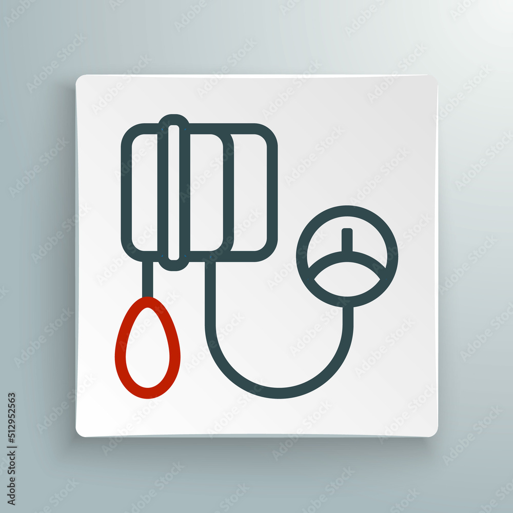 Line Blood pressure icon isolated on white background. Colorful outline concept. Vector Line Blood pressure icon isolated on white background. Colorful outline concept. Vector