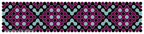 Multicolor truchet tiling connections illustration