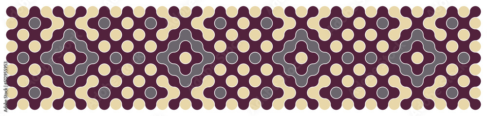 Multicolor truchet tiling connections illustration