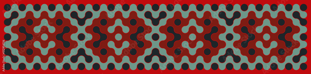 Multicolor truchet tiling connections illustration Multicolor truchet tiling connections illustration