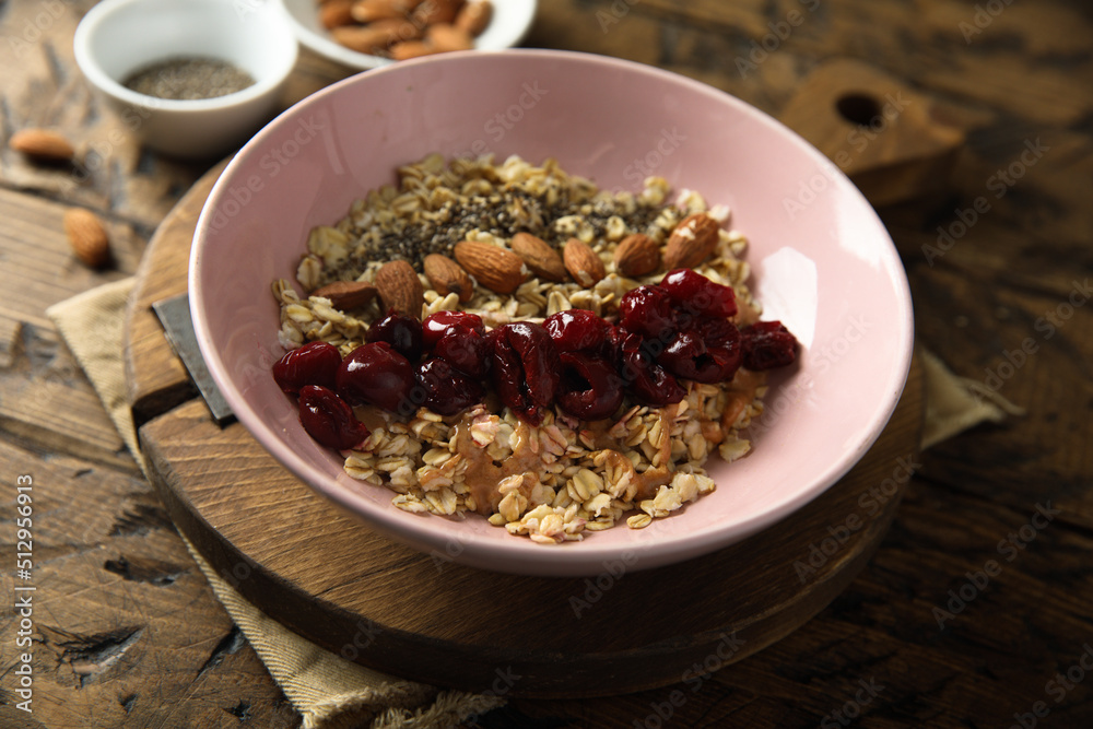 Traditional healthy granola bowl for breakfast Traditional healthy granola bowl for breakfast