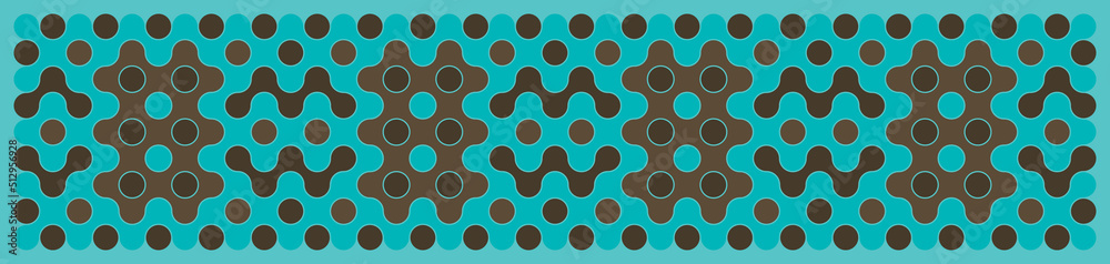 Multicolor truchet tiling connections illustration