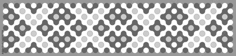 Multicolor truchet tiling connections illustration