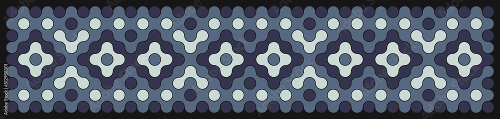 Multicolor truchet tiling connections illustration