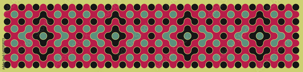 Multicolor truchet tiling connections illustration Multicolor truchet tiling connections illustration