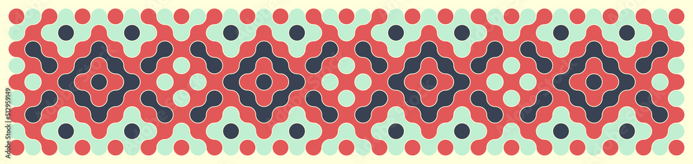 Multicolor truchet tiling connections illustration Multicolor truchet tiling connections illustration