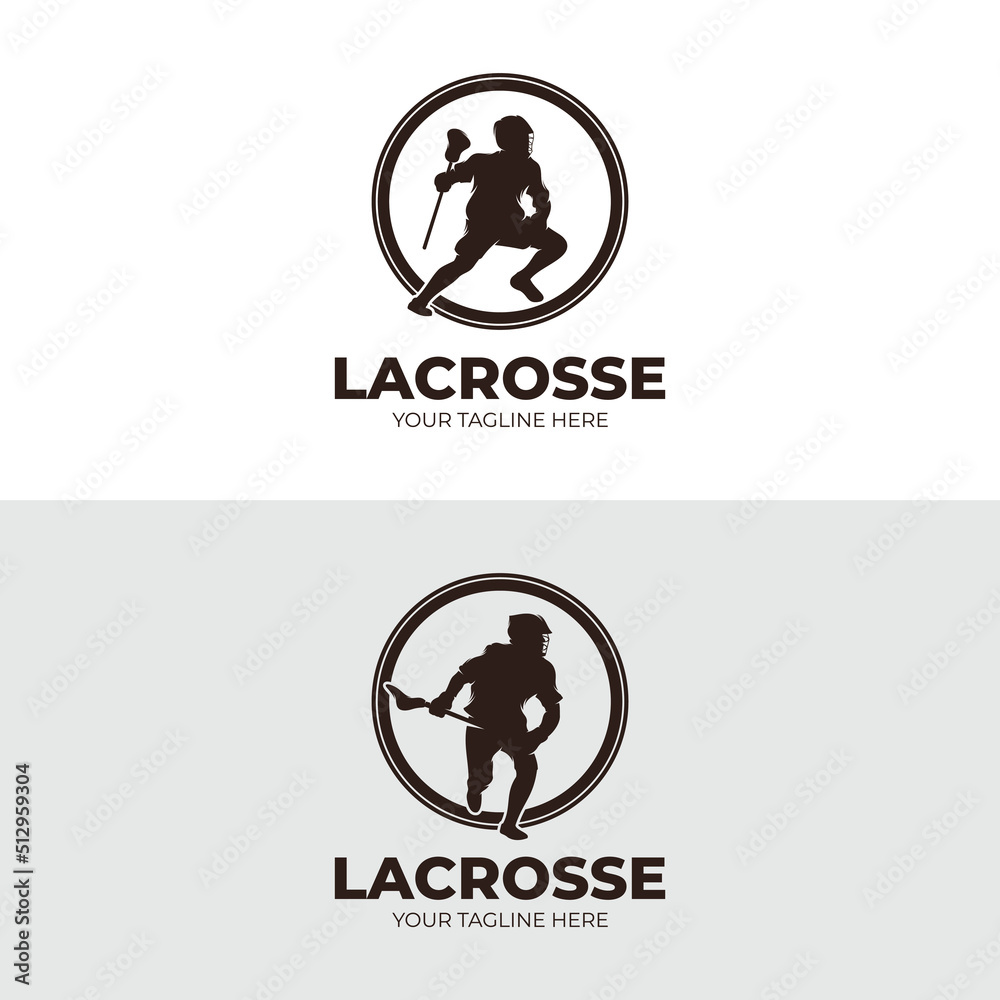 Set of lacrosse sport logo design Set of lacrosse sport logo design