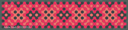 Multicolor truchet tiling connections illustration