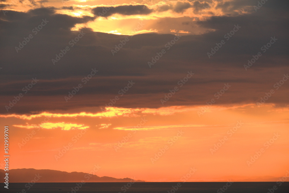 	瀬戸内海の夕焼け