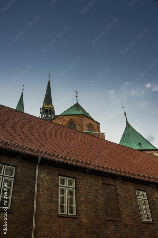 detail of a church in lubeck