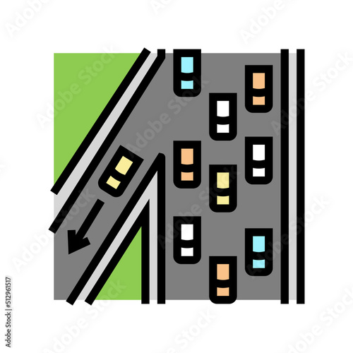 expressway road color icon vector. expressway road sign. isolated symbol illustration