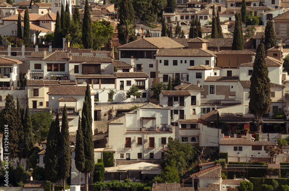 View of Albaicin, old Arab Quarter of Granada, Spain