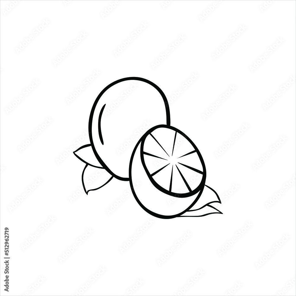 Lemon line icon. Fresh, ripe, crop. Fruit concept. Vector illustration can be used for topics like food, ingredient, gardening Lemon line icon. Fresh, ripe, crop. Fruit concept. Vector illustration can be used for topics like food, ingredient, gardening