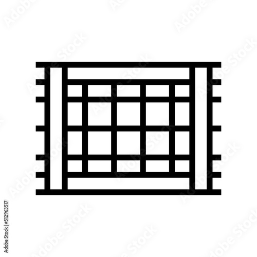 rural fence line icon vector. rural fence sign. isolated contour symbol black illustration