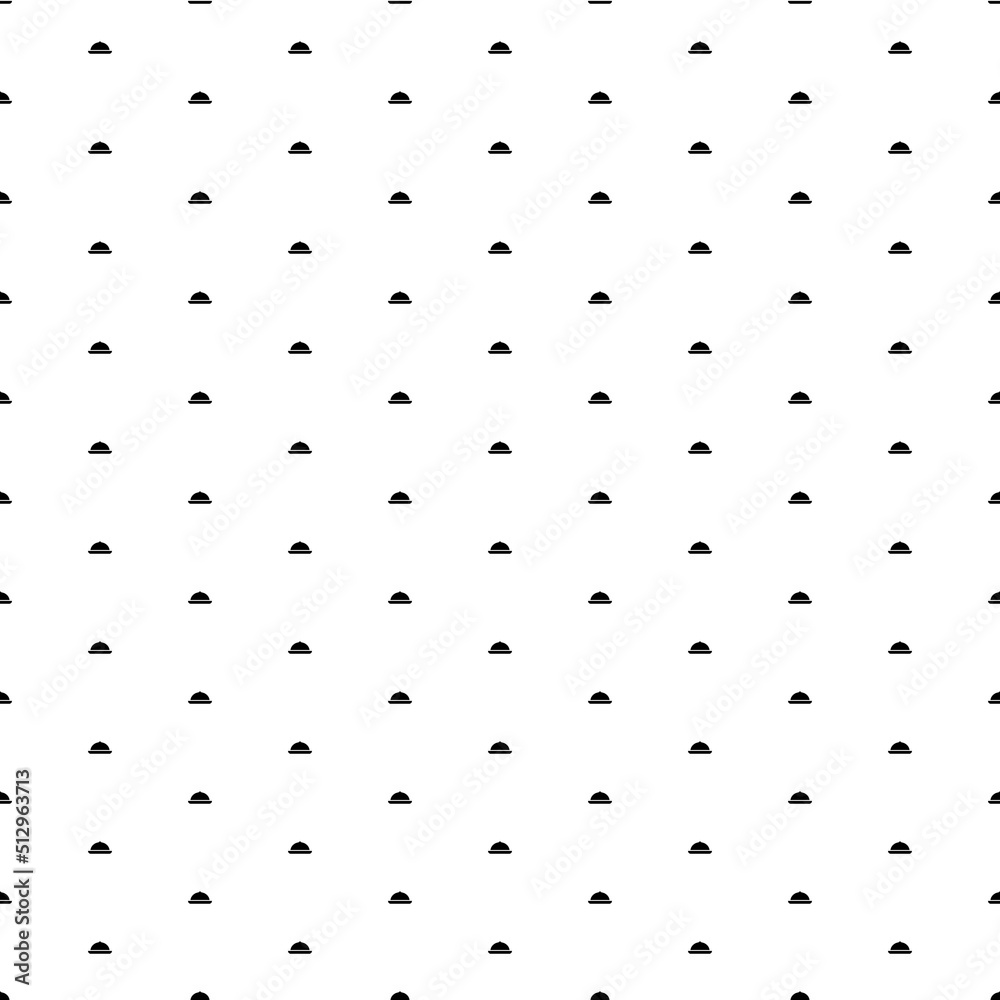 Square seamless background pattern from black cloche symbols. The pattern is evenly filled. Vector illustration on white background Square seamless background pattern from black cloche symbols. The pattern is evenly filled. Vector illustration on white background