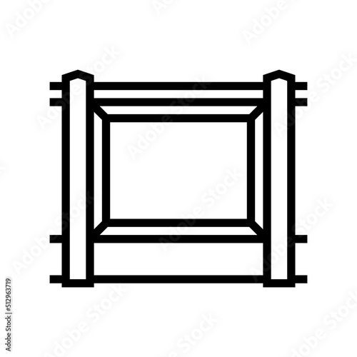 panel fence line icon vector. panel fence sign. isolated contour symbol black illustration