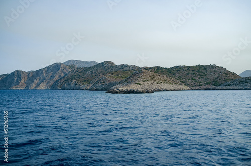 Greek island oast Rhodos sunset Mediterranean sea © Cosmin