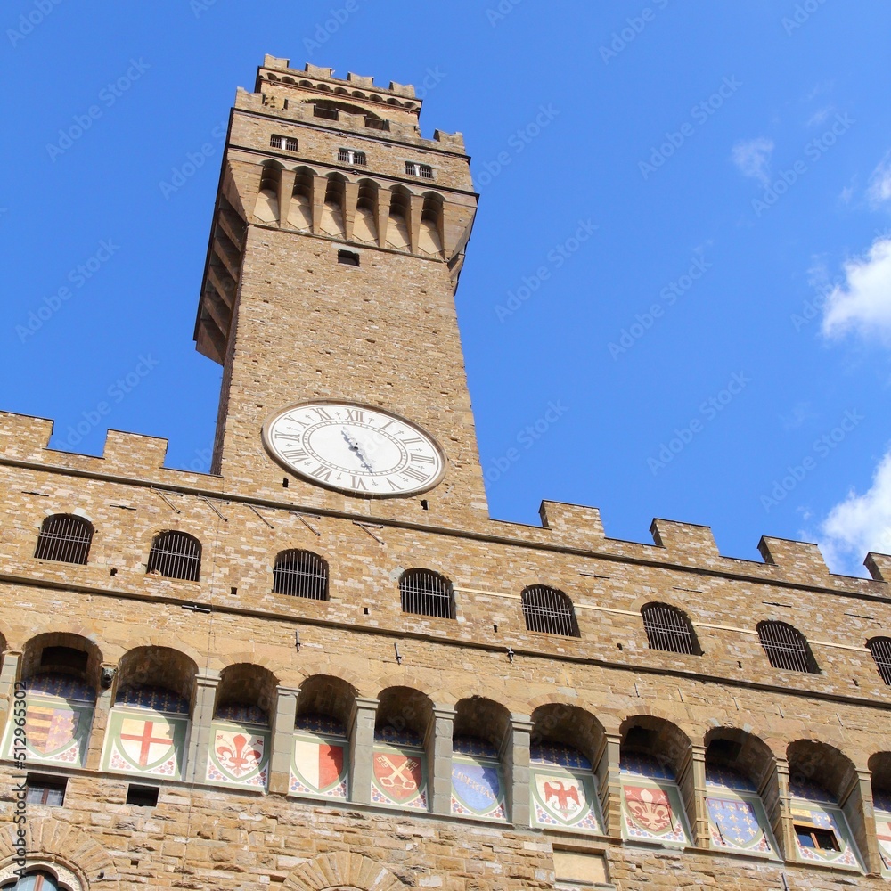 Florence, Italy - Palazzo Vecchio. Landmarks of Italy.