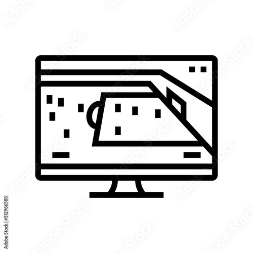 sports video game line icon vector. sports video game sign. isolated contour symbol black illustration
