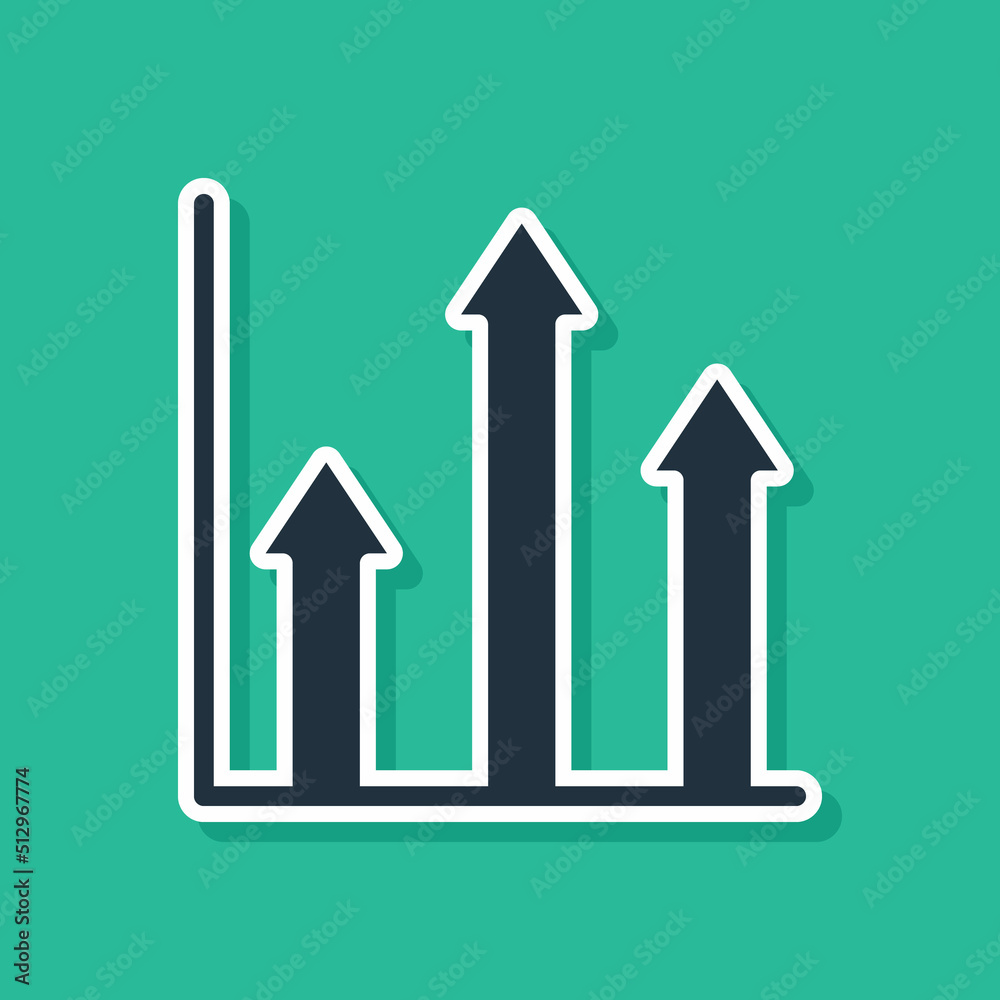 Blue Pie chart infographic icon isolated on green background. Diagram chart sign. Vector Blue Pie chart infographic icon isolated on green background. Diagram chart sign. Vector