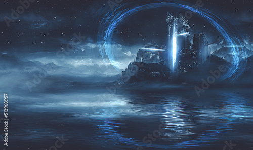 Fantasy Futuristic landscap...