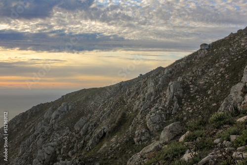 sunset over the mountains