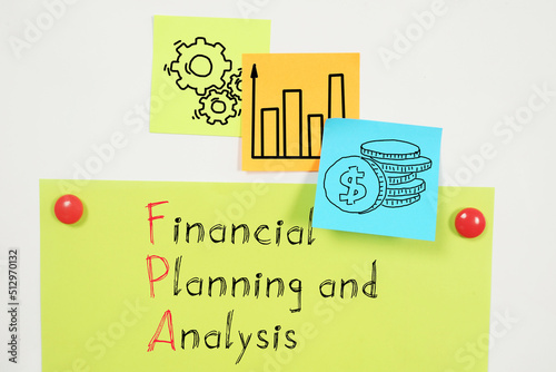 Financial Planning and Analysis FPA are shown using the text photo