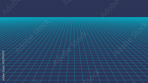 Abstract wireframe landscape. Detailed lines on a blue background. 3d abstract mesh background. Vector illustration