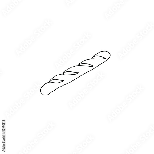 French baguette drawn in illustrator.