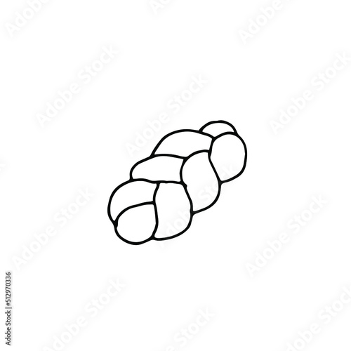 Sweet bun painted on a white background.