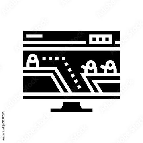 action platform video game glyph icon vector. action platform video game sign. isolated symbol illustration