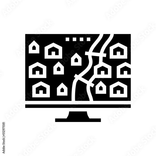 strategy video game glyph icon vector. strategy video game sign. isolated symbol illustration