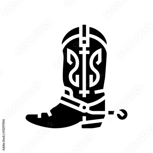 retro boot glyph icon vector. retro boot sign. isolated symbol illustration