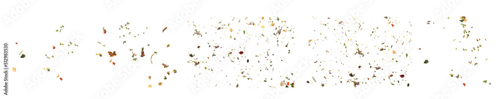 Obraz premium Italian herbs on isolated white background