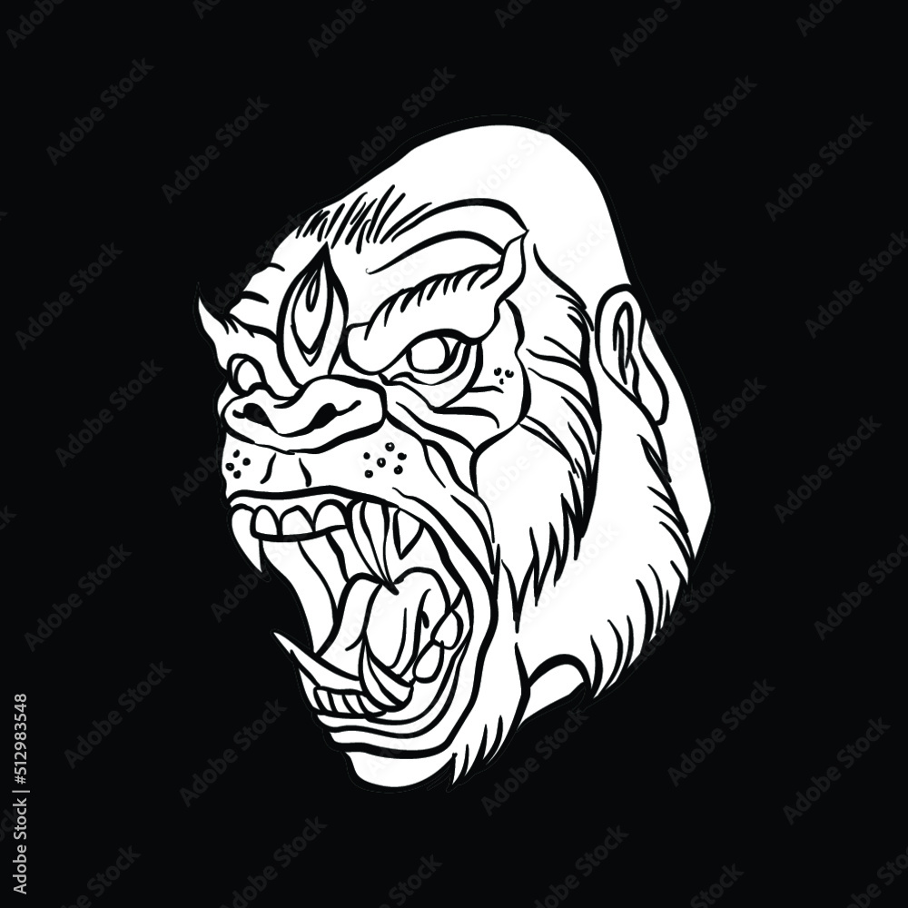 gorilla vector illustration king of monkey gorilla vector illustration king of monkey