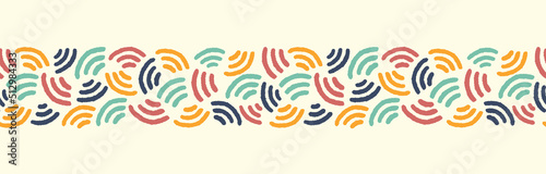 Fun hand drawn abstract seamless pattern, simple geometric background, doodle style - great for textiles, banners, wallpapers, wrapping - vector design